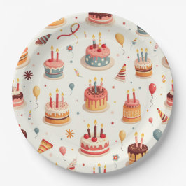 Plato De Papel Cute Birthday Cakes Plates