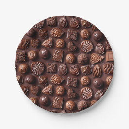 Plato De Papel Cute Birthday Chocolate Unique Trendy Food