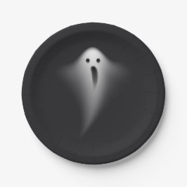 Plato De Papel Cute Black Ghost