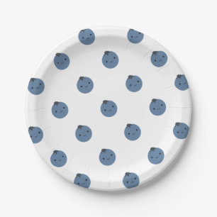Plato De Papel Cute Blueberry