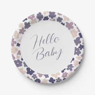 Plato De Papel Cute Boho Daisy Baby Shower