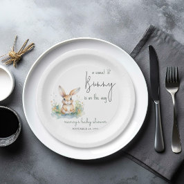 Plato De Papel Cute Bunny Baby Shower