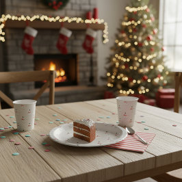 Plato De Papel Cute Button Snowmen Grey