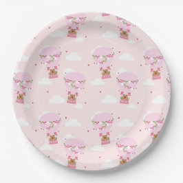 Plato De Papel Cute Capybara Hot Air Balloon