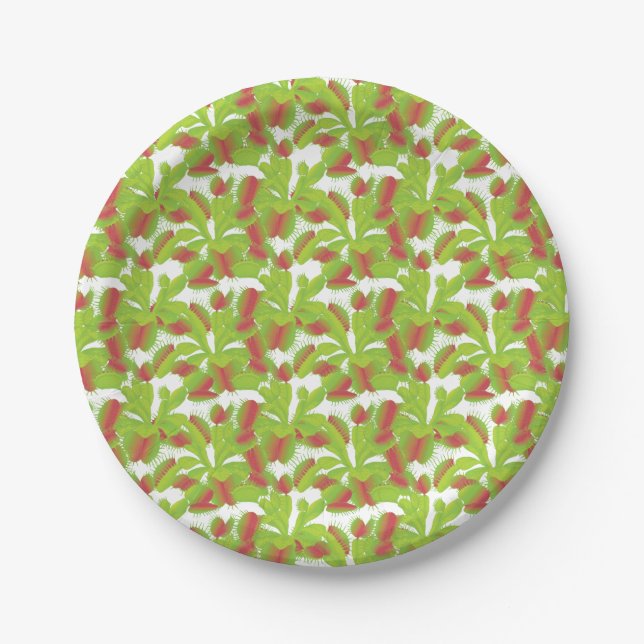 Plato De Papel Cute Carnivorous Venus Flytraps (Anverso)