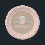 Plato De Papel Cute Chica Baby Shower<br><div class="desc">Cute chica de cordero rosado chapa de papel de ducha para bebé. Personalice sus detalles de forma fácil y rápida, simplemente pulse el botón personalizar it para reorganizar y formatear el estilo y la ubicación del texto. Una linda adición a tu ducha de bebé. ¡Artículos coincidentes disponibles en la tienda!...</div>