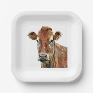 PLATO DE PAPEL CUTE COW