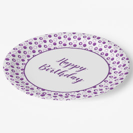 Plato De Papel Cute cumpleaños Polka-Dot