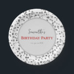 Plato De Papel Cute Dalmatian Spots Kids Birthday Fiesta<br><div class="desc">Sirva a sus huéspedes con estos platos de papel de personalizado acuarela dálmata para fiestas de cumpleaños. Estas lindas placas de papel dálmatas de bomberos son personalizables: puedes editar el texto haciendo clic en "personalizar esta plantilla". Despierta las golosinas con estas lindas y simples placas de papel dálmatas de bomberos...</div>