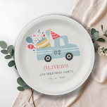 Plato De Papel Cute Dusky Azul Cualquier Edad Camión De Pastel De<br><div class="desc">Si necesitas más personalización,  por favor,  no dudes en enviarme un mensaje a yellowfebstudio@gmail.com.</div>