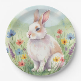 Plato De Papel Cute Easter Bunny paper plates