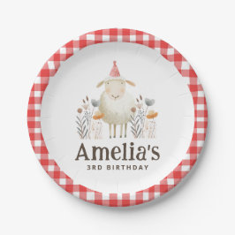 Plato De Papel Cute Farm Animals Birthday Party Paper Plate