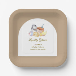 Plato De Papel Cute Farm Chicken Mouse Baby Shower
