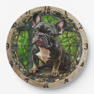 Plato De Papel Cute French Bulldog 