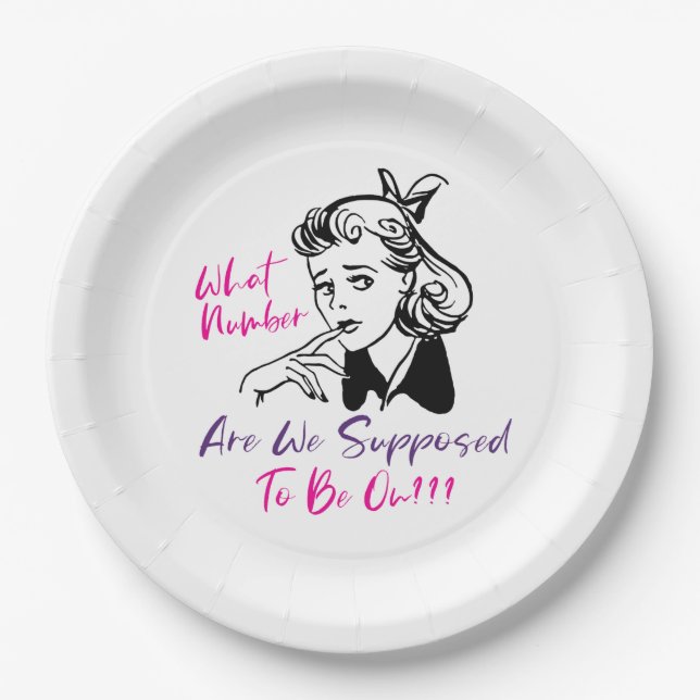 Plato De Papel Cute Funny Bunco Fiesta (Anverso)