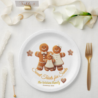 Plato De Papel Cute Gingerbread Family Cookie Decorating Party