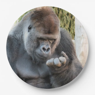 PLATO DE PAPEL CUTE GORILLA