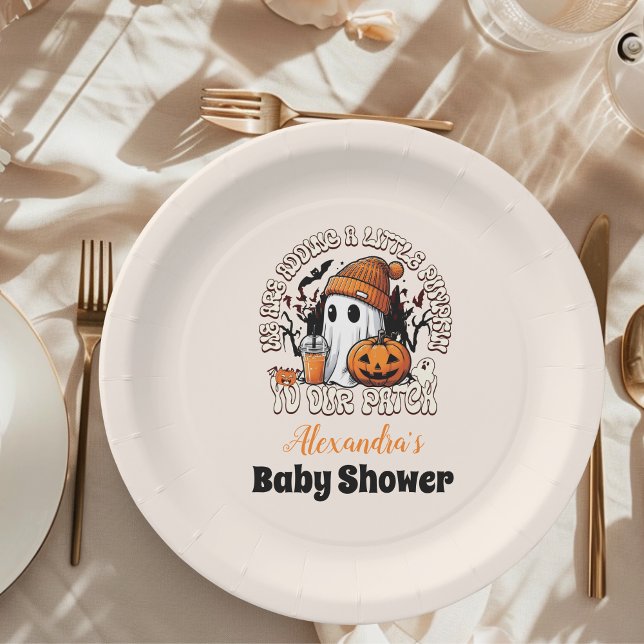 Plato De Papel Cute Halloween Baby Shower (Subido por el creador)