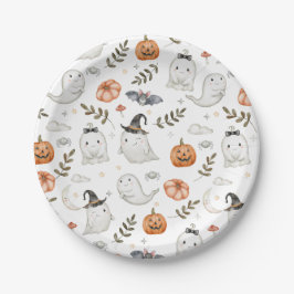 Plato De Papel Cute Halloween Birthday Paper Placas