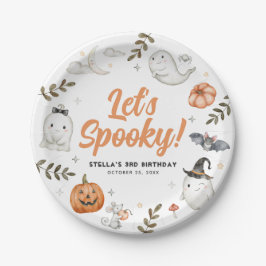Plato De Papel Cute Halloween Birthday Paper Placas
