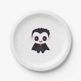 Plato De Papel Cute Halloween Placas de papel de vampiros