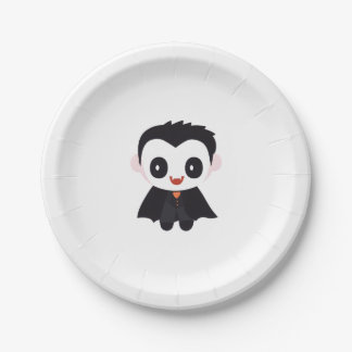 Plato De Papel Cute Halloween Placas de papel de vampiros