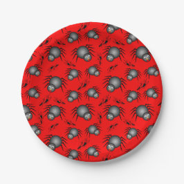Plato De Papel Cute Halloween Spiders Paper Plate