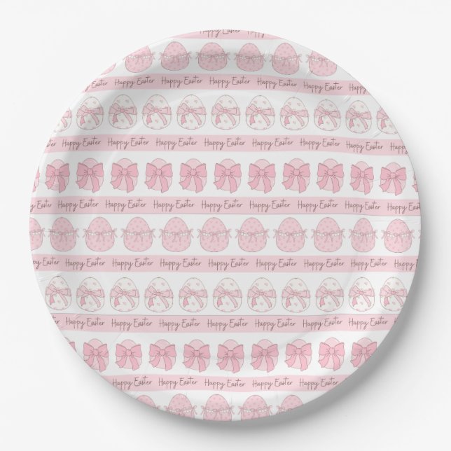 Plato De Papel Cute Happy Easter Egy Paper Plates - Placas Fiesta (Anverso)