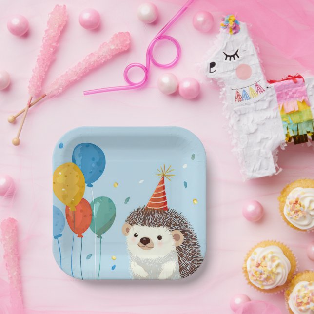 Plato De Papel Cute Hedgehog Party Paper Plates (Fiesta)