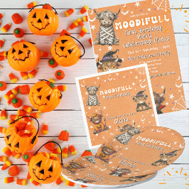Plato De Papel Cute Highland Cows Moodifull Halloween Cumpleaños