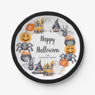 Plato De Papel Cute Kids Halloween Party