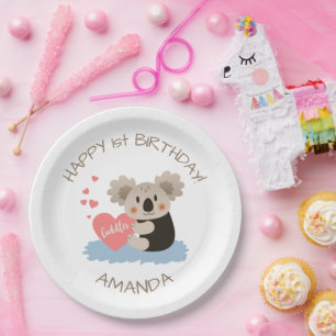 Plato De Papel Cute Koala Cudelas ID386