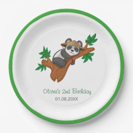 Plato De Papel Cute Koala Wild Animal Jungle Kids Birthday Party