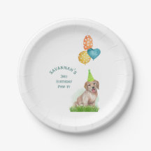 Cute Labrador Puppy Birthday Paw-ty Balloons