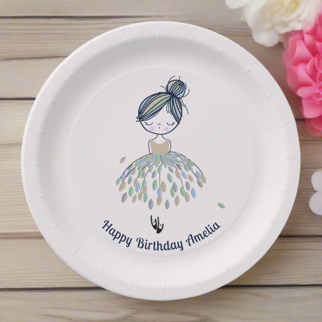 Plato De Papel Cute Little Ballerina Princess Birthday Party (Subido por el creador)