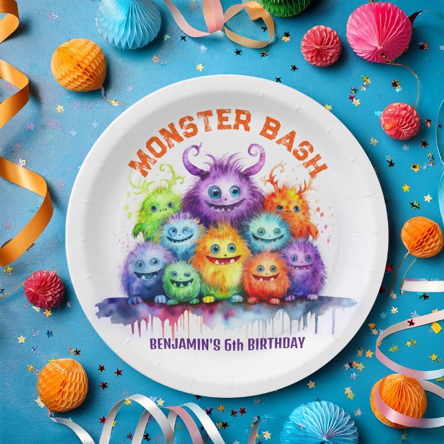 Plato De Papel Cute Monsters Kids Birday Fiesta Placas de papel (Subido por el creador)