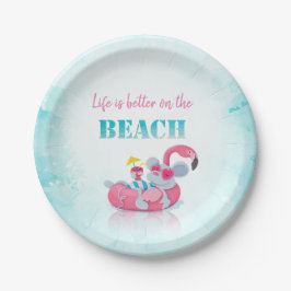 Plato De Papel Cute Mouse  Stylish Beach  