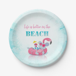 Plato De Papel Cute Mouse Stylish Beach