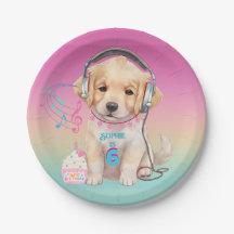 Cute Music Love Golden Retriever Personalizado
