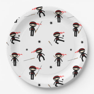 Plato De Papel Cute Ninjas