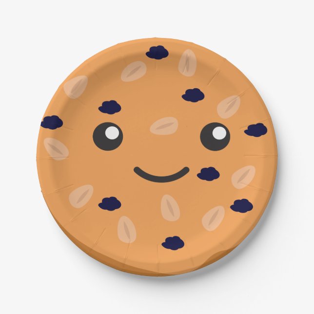 Plato De Papel Cute Oatharina Raisin Cookie (Anverso)