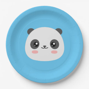Plato De Papel Cute Panda