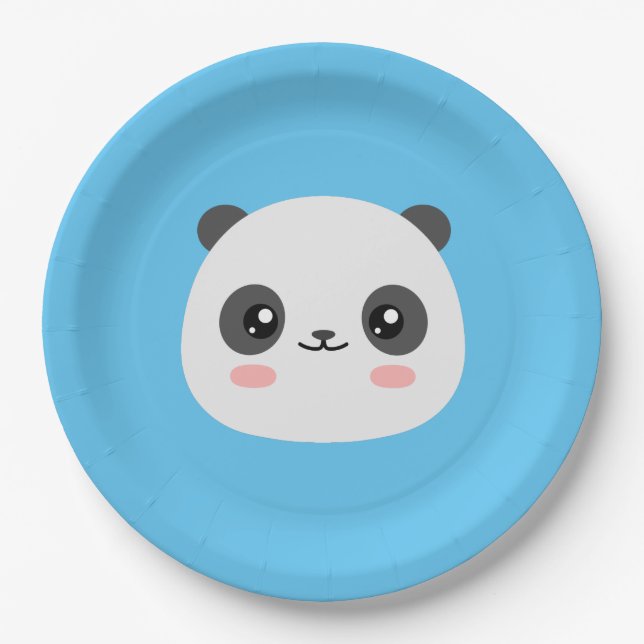 Plato De Papel Cute Panda (Anverso)