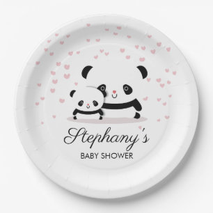 Plato De Papel Cute Panda Baby Shower Placas de papel