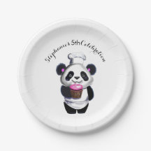 Cute Panda Bear Paper Placa