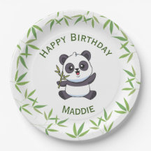 Cute Panda Kiddie Restitución de cumpleaños