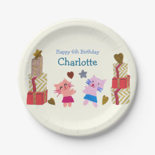 Plato De Papel Cute Paws, Artesanías y Presentes  Cumpleaños amar