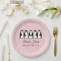 Cute Penguin Novia's Rebaño Rosa Despedida de Solt