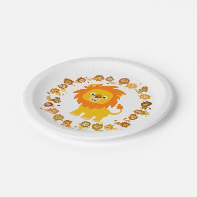 Plato De Papel Cute Personalizado Lion Mandala Placas de papel (Angular)