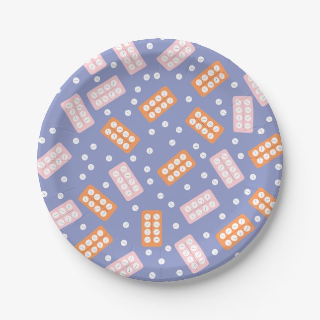 Plato De Papel Cute Pharmacy Tech Paper Plates (Anverso)